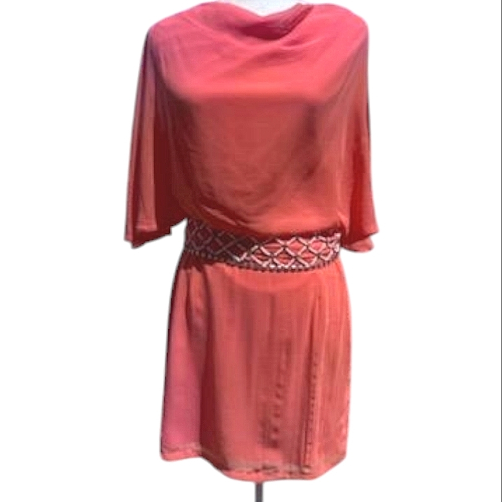 Ark & Co Orange Mini Dress with Dolman Sleeves